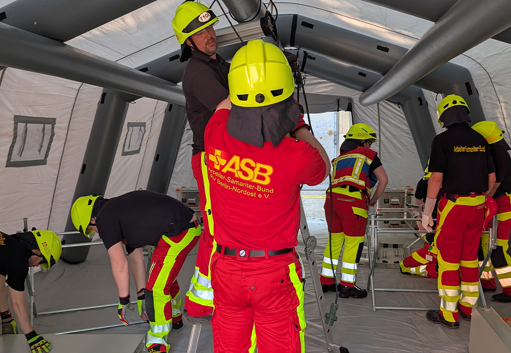 ASB_Sanitätsdienst_Unfallhilfestelle_Aufbau